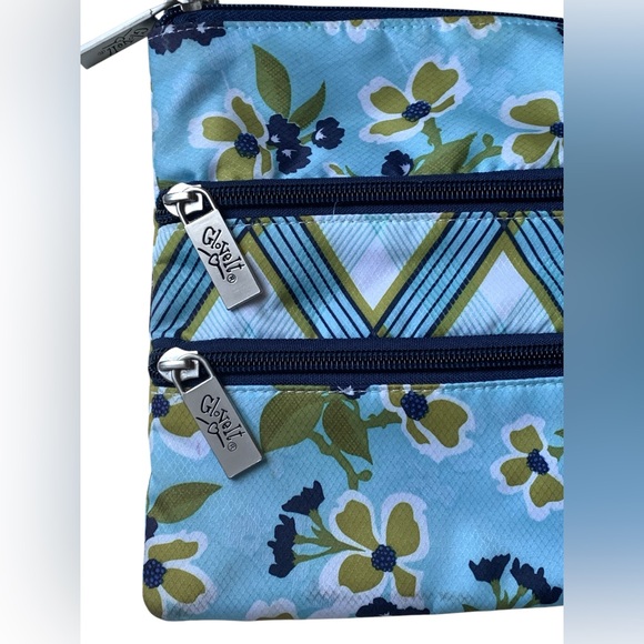 GLOVE IT Blue Floral Crossbody Bag Handbag Purse Golf Course Sport Bag - Picture 8 of 10